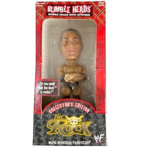Rumble Heads Bobblehead Collectors Edition The Rock Dwayne Johnson WWF WWE 2001